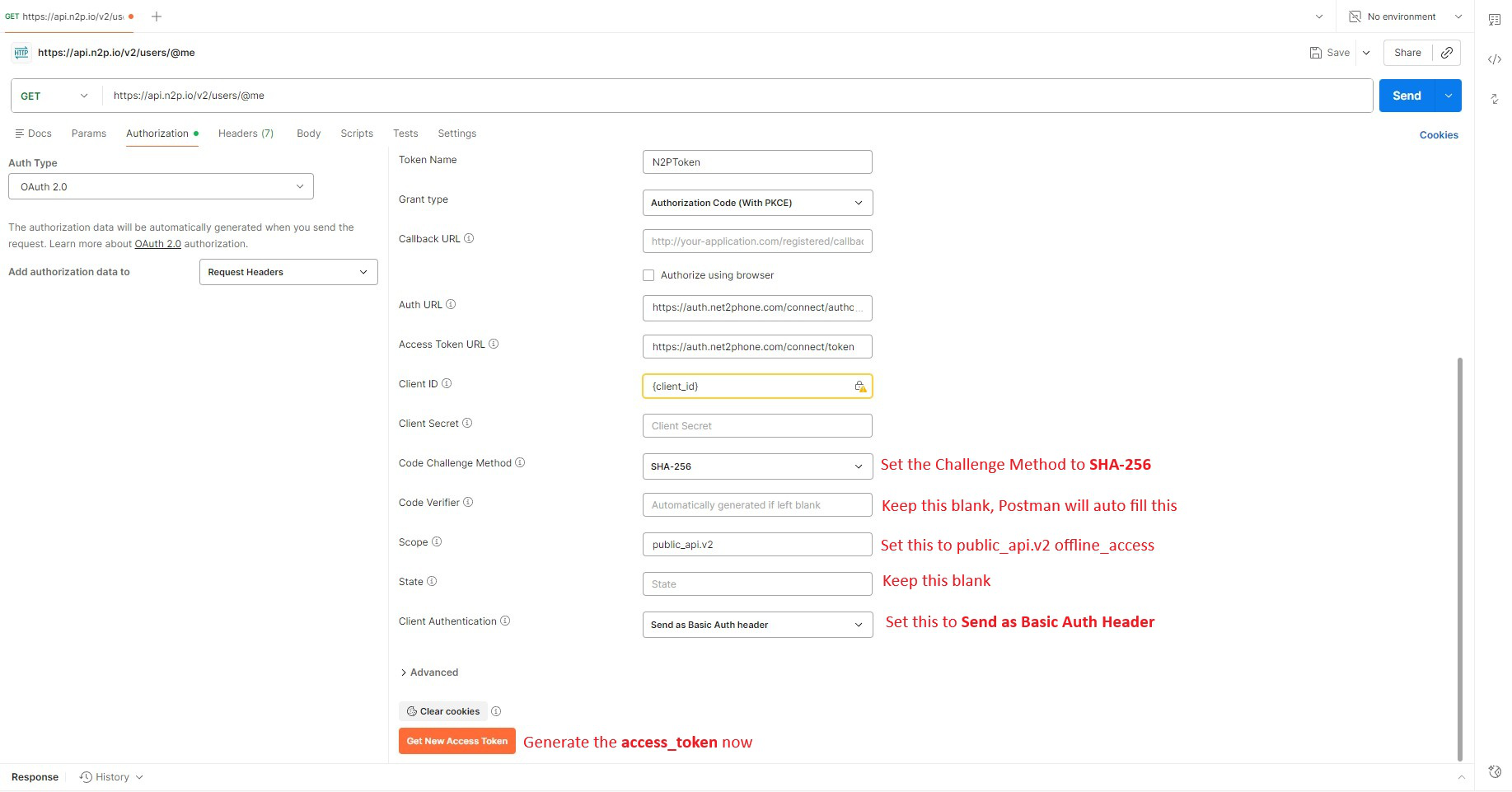 API V2 documentation explorer | net2phone Developer Portal