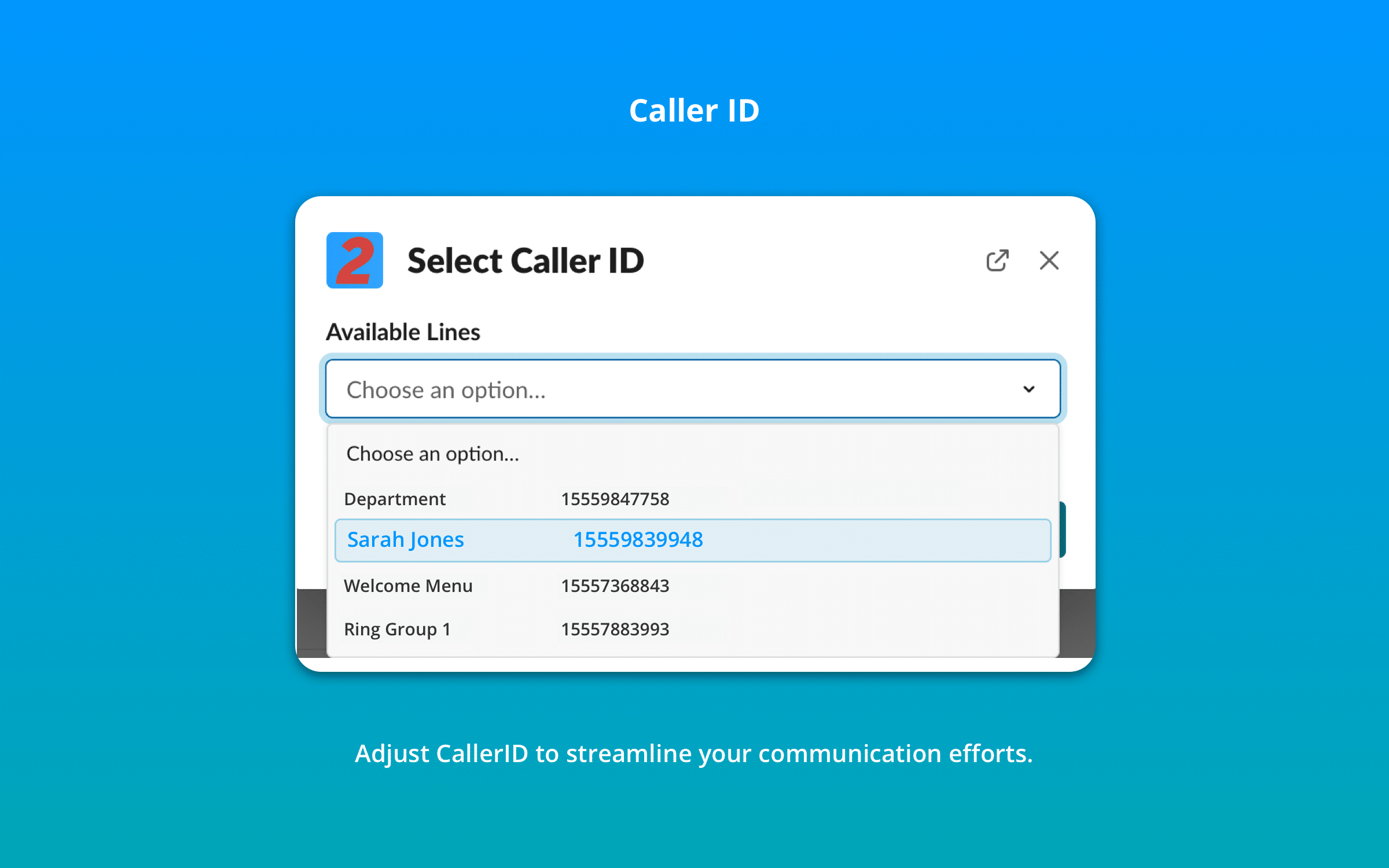 net2phone slack caller ID settings